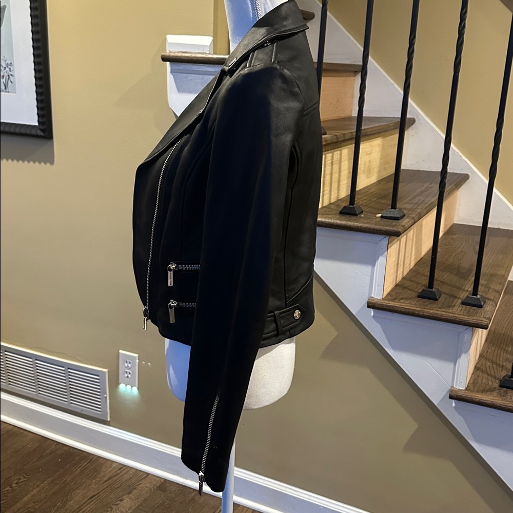 Michael, Michael Kors Black Genuine Lamb Leather Jacket - Like New! - Picture 7 of 13